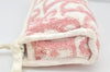 Authentic Christian Dior Trotter Vintage Cometic Pouch Purse Pile Pink 4733K
