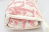 Authentic Christian Dior Trotter Vintage Cometic Pouch Purse Pile Pink 4733K
