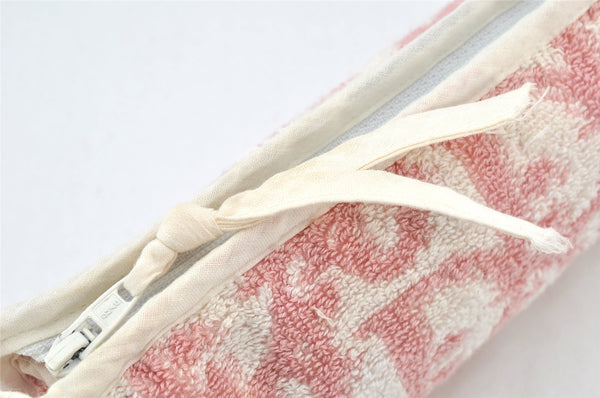 Authentic Christian Dior Trotter Vintage Cometic Pouch Purse Pile Pink 4733K