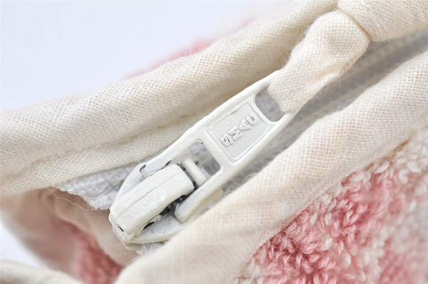 Authentic Christian Dior Trotter Vintage Cometic Pouch Purse Pile Pink 4733K