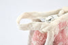 Authentic Christian Dior Trotter Vintage Cometic Pouch Purse Pile Pink 4733K