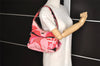 Authentic GUCCI Shoulder Hand Bag Purse Nylon Leather Pink 4734I