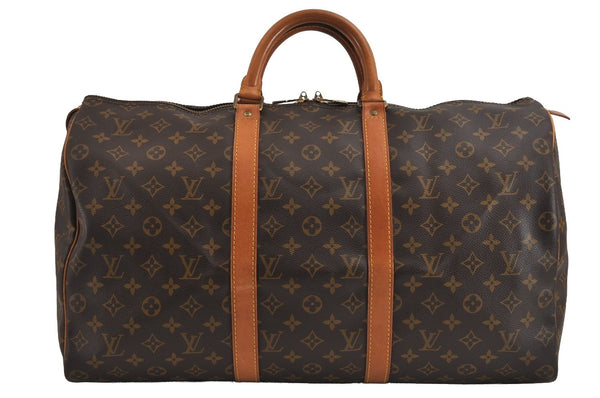 Authentic Louis Vuitton Monogram Keepall 50 Travel Boston Bag M41426 LV 4735J