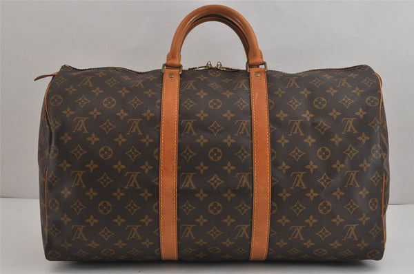 Authentic Louis Vuitton Monogram Keepall 50 Travel Boston Bag M41426 LV 4735J