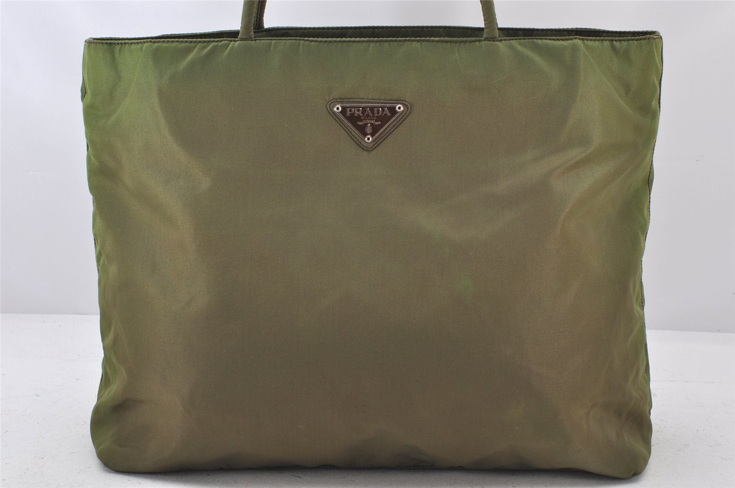 Authentic PRADA Nylon Tessuto City Shoulder Hand Bag Purse B4681 Green 4735K