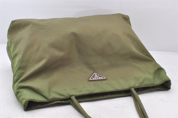 Authentic PRADA Nylon Tessuto City Shoulder Hand Bag Purse B4681 Green 4735K