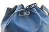 Authentic Louis Vuitton Epi Petit Noe Shoulder Drawstring Bag M44105 Blue 4736I