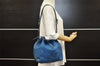 Authentic Louis Vuitton Epi Petit Noe Shoulder Drawstring Bag M44105 Blue 4736I