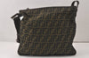 Authentic FENDI Zucca Shoulder Cross Body Bag Nylon Leather Brown 4737K