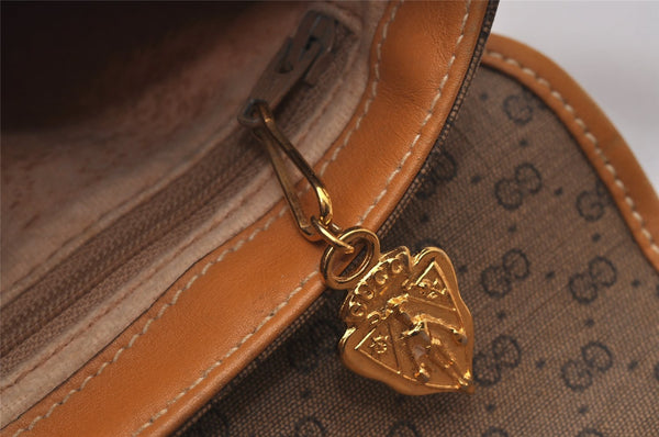 Authentic GUCCI Micro GG PVC Leather Shoulder Cross Body Bag Purse Brown 4738I