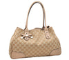 Authentic GUCCI Princy GG Canvas Leather Shoulder Tote Bag 163805 Beige 4738K