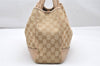 Authentic GUCCI Princy GG Canvas Leather Shoulder Tote Bag 163805 Beige 4738K