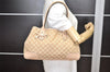 Authentic GUCCI Princy GG Canvas Leather Shoulder Tote Bag 163805 Beige 4738K