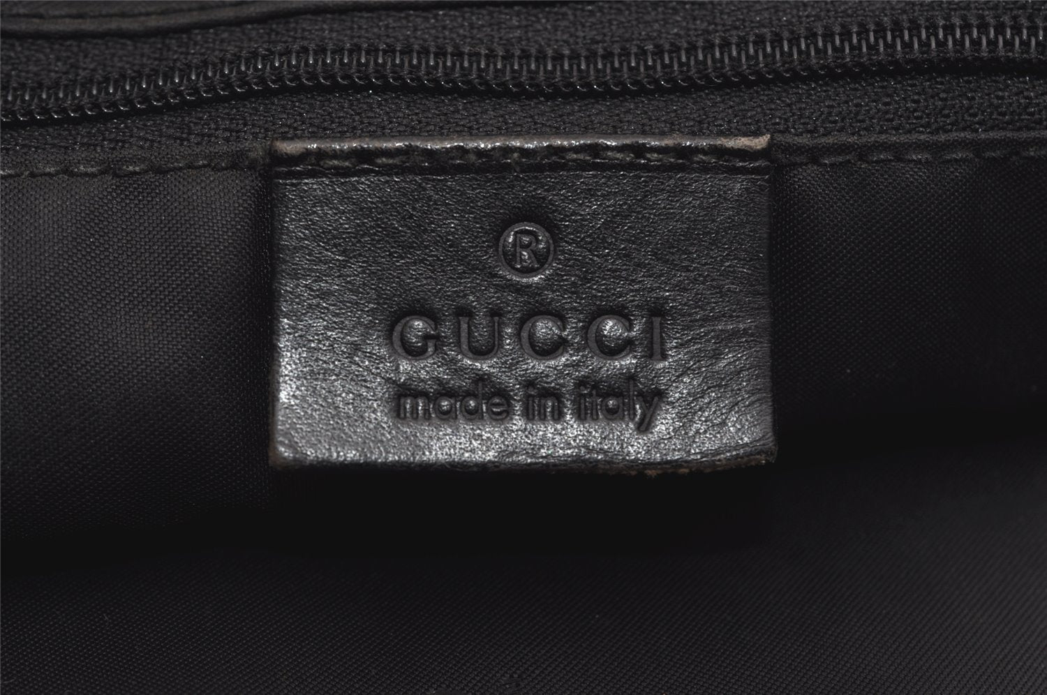 Authentic GUCCI Vintage Shoulder Cross Body Bag Nylon Leather Black  4739I