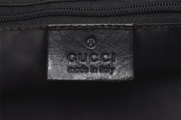 Authentic GUCCI Vintage Shoulder Cross Body Bag Nylon Leather Black  4739I