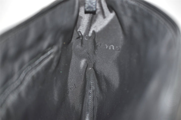 Authentic GUCCI Vintage Shoulder Cross Body Bag Nylon Leather Black  4739I