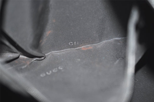 Authentic GUCCI Vintage Shoulder Cross Body Bag Nylon Leather Black  4739I