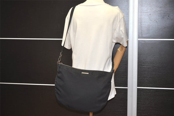 Authentic GUCCI Vintage Shoulder Cross Body Bag Nylon Leather Black  4739I
