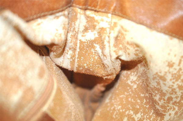 Authentic GUCCI Bamboo 2Way Shoulder Crossbody Hand Bag Leather Brown Junk 4740I