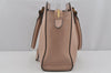 Authentic PRADA Leather Saffiano 2Way Shoulder Hand Bag Pink Beige 4740J