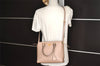 Authentic PRADA Leather Saffiano 2Way Shoulder Hand Bag Pink Beige 4740J