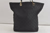 Authentic GUCCI Vintage Shoulder Tote Bag GG Canvas Leather 0021098 Black 4740K