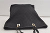 Authentic GUCCI Vintage Shoulder Tote Bag GG Canvas Leather 0021098 Black 4740K