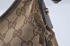 Authentic GUCCI Abbey Shoulder Hand Bag GG Canvas Leather 130738 Brown 4741I
