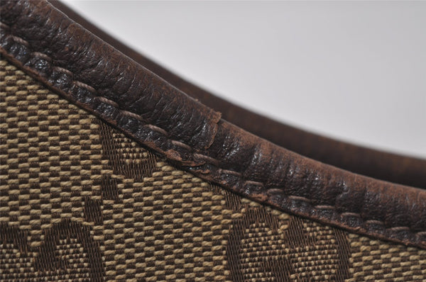 Authentic GUCCI Abbey Shoulder Hand Bag GG Canvas Leather 130738 Brown 4741I