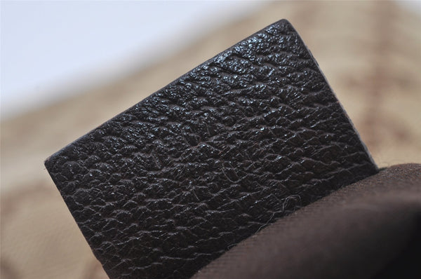 Authentic GUCCI Abbey Shoulder Hand Bag GG Canvas Leather 130738 Brown 4741I