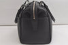 Authentic BURBERRY Vintage Leather Hand Boston Bag Black 4741K