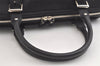 Authentic BURBERRY Vintage Leather Hand Boston Bag Black 4741K