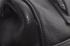 Authentic BURBERRY Vintage Leather Hand Boston Bag Black 4741K