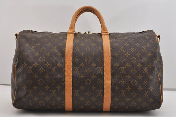 Authentic Louis Vuitton Monogram Keepall Bandouliere 50 M41416 Boston Bag 4742J