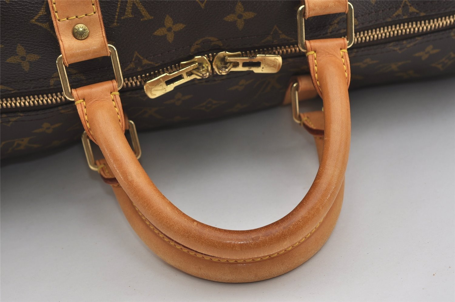 Authentic Louis Vuitton Monogram Keepall Bandouliere 50 M41416 Boston Bag 4742J