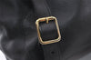 Authentic GUCCI Vintage Bamboo Backpack Purse Leather Black 4742K