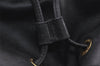 Authentic GUCCI Vintage Bamboo Backpack Purse Leather Black 4742K