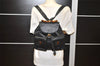 Authentic GUCCI Vintage Bamboo Backpack Purse Leather Black 4742K