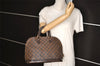 Authentic Louis Vuitton Damier Alma Hand Bag Purse N51131 LV 4743I