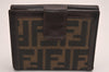 Authentic FENDI Vintage Zucca Bifold Wallet Purse Canvas Leather Brown Box 4743J