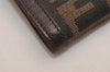 Authentic FENDI Vintage Zucca Bifold Wallet Purse Canvas Leather Brown Box 4743J