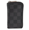 Authentic Louis Vuitton Damier Graphite Zippy Coin Purse Wallet N63076 LV 4743K