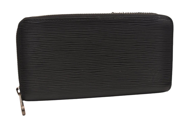 Authentic Louis Vuitton Epi Zippy Long Wallet Purse Black M60072 LV Junk 4744J