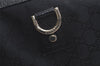 Authentic GUCCI Abbey Shoulder Tote Bag GG Canvas Leather 141472 Black 4744K