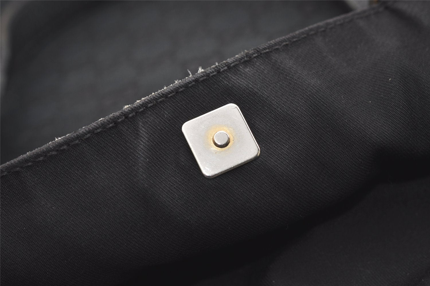 Authentic GUCCI Abbey Shoulder Tote Bag GG Canvas Leather 141472 Black 4744K