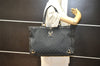 Authentic GUCCI Abbey Shoulder Tote Bag GG Canvas Leather 141472 Black 4744K