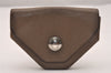Authentic HERMES Levain Quatre Coin Purse Wallet Leather Brown 4746J