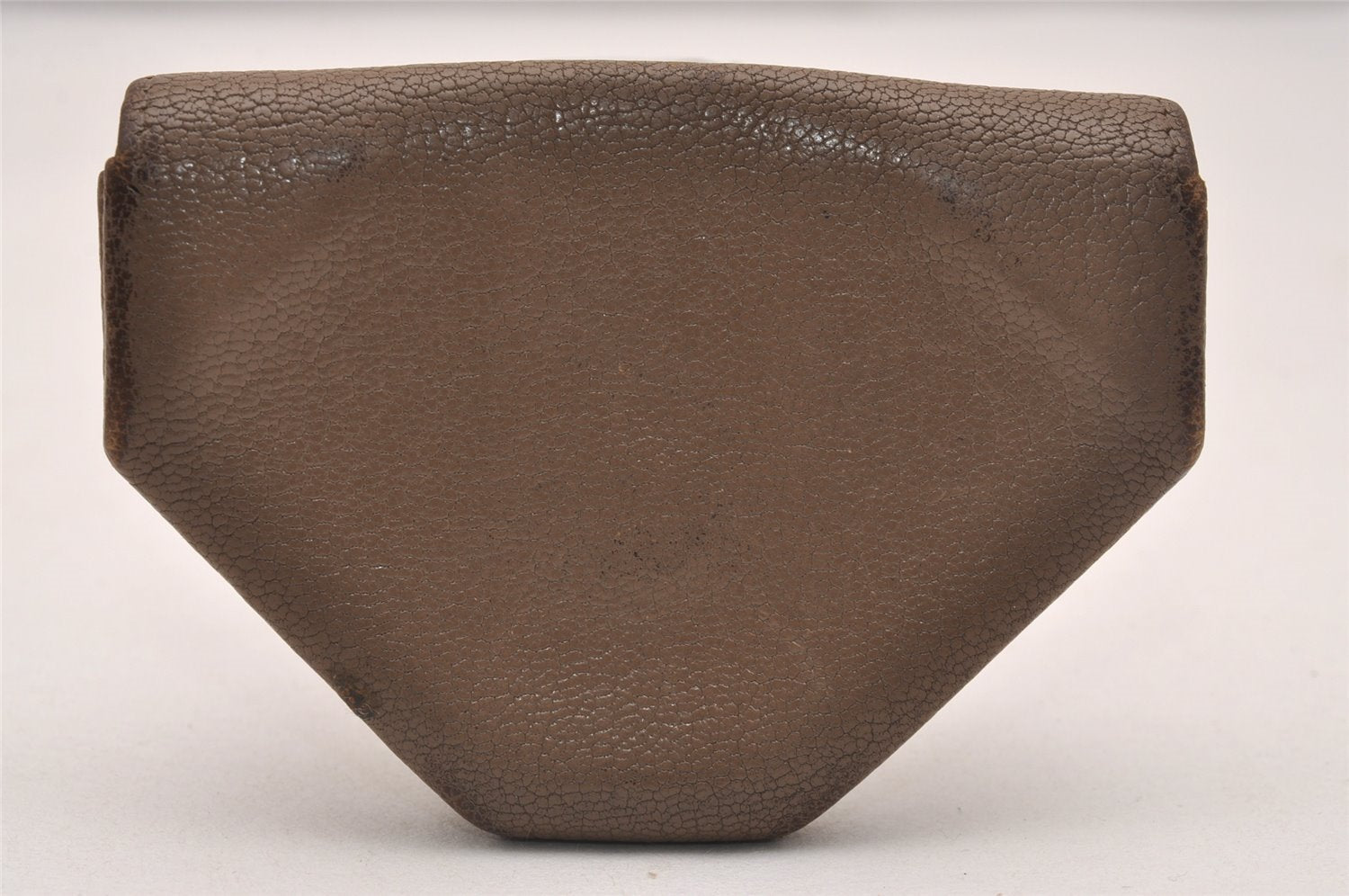 Authentic HERMES Levain Quatre Coin Purse Wallet Leather Brown 4746J