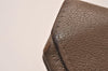 Authentic HERMES Levain Quatre Coin Purse Wallet Leather Brown 4746J