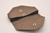 Authentic HERMES Levain Quatre Coin Purse Wallet Leather Brown 4746J